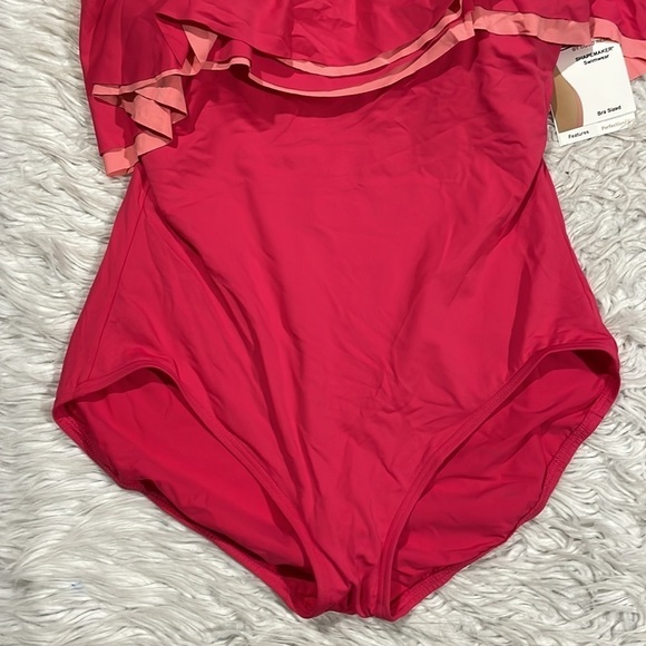 NWT Coco Reef HIBISCUS Contours Ruffled One-Piece Swimsuit - Picture 8 of 13